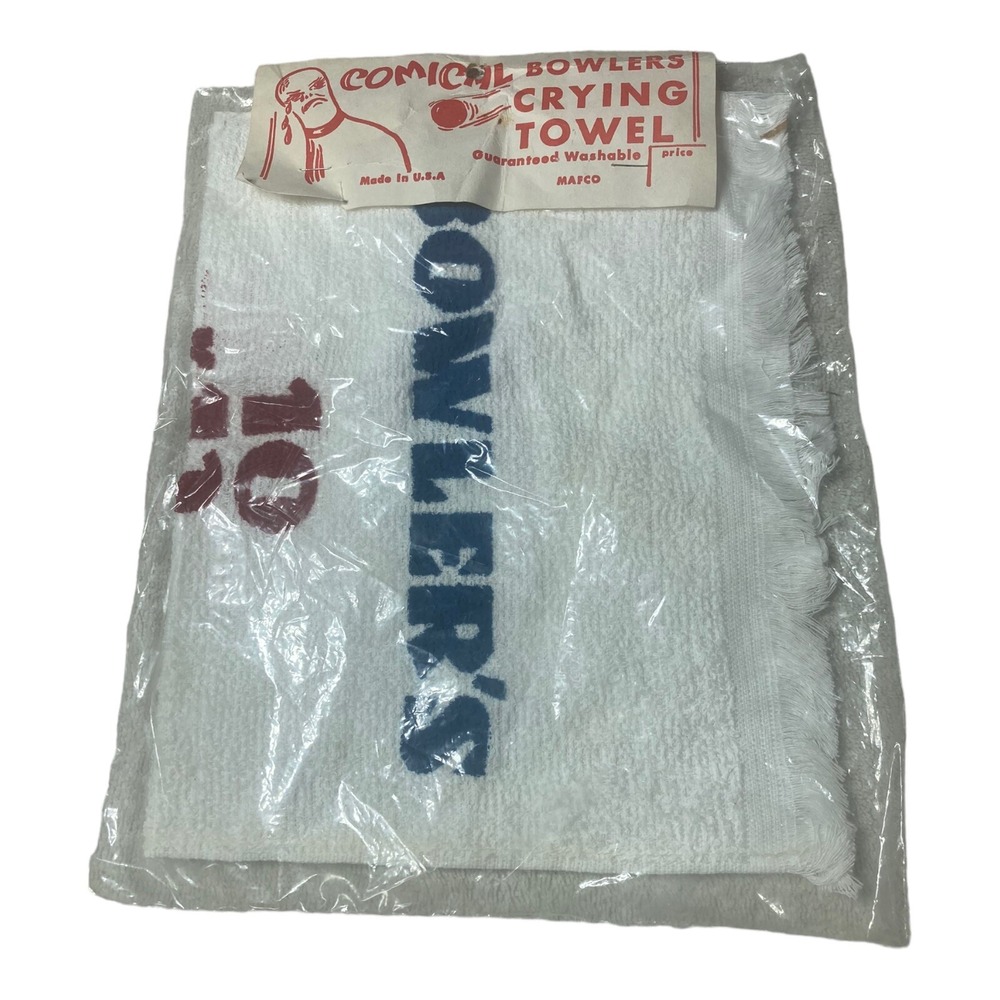 Vintage MAFCO Comical Orange Bowlers Crying Towel Bowling - NIP